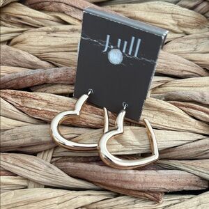 J. Jill Gold-Tone Heart Earrings